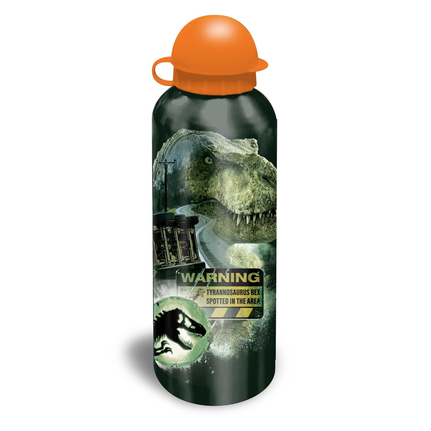 Jurassic World Warning Aluminium Bottle 500ml