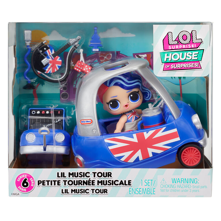 LOL Surprise OMG House of Surprises Lil Music Tour Playset with Cheeky Babe Collectible Doll