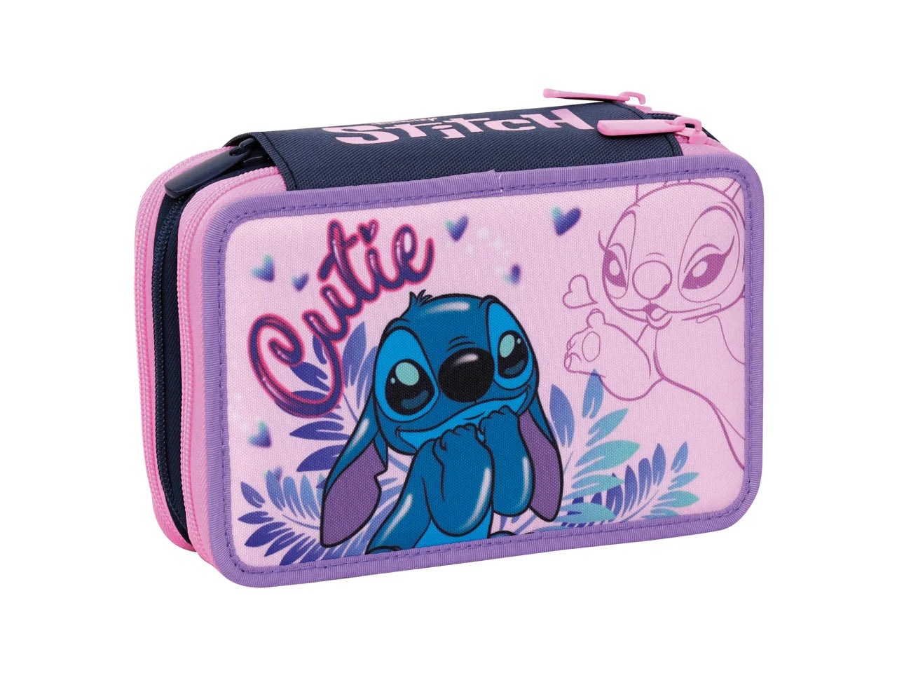 Seven Stitch 3-Zip Filled Pencil Case