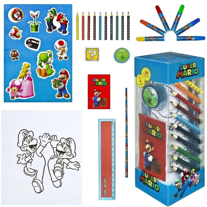 Super Mario Bros Stationery Set 35 Pieces