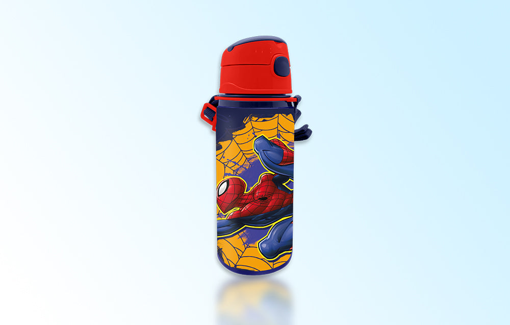 Spiderman Aluminium Bottle with Strap 600ml