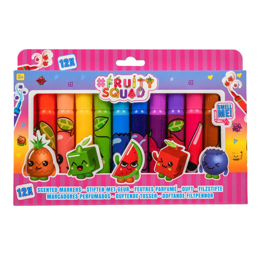 Fruity Squad Markers Super Broad Point with Scent, 12 pcs