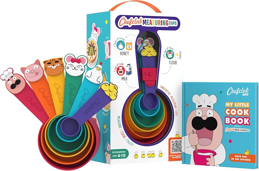 Chefclub Kids – Children Measuring Cups – Kitchen Utensils for Children – Easy measurement instruments for cooking