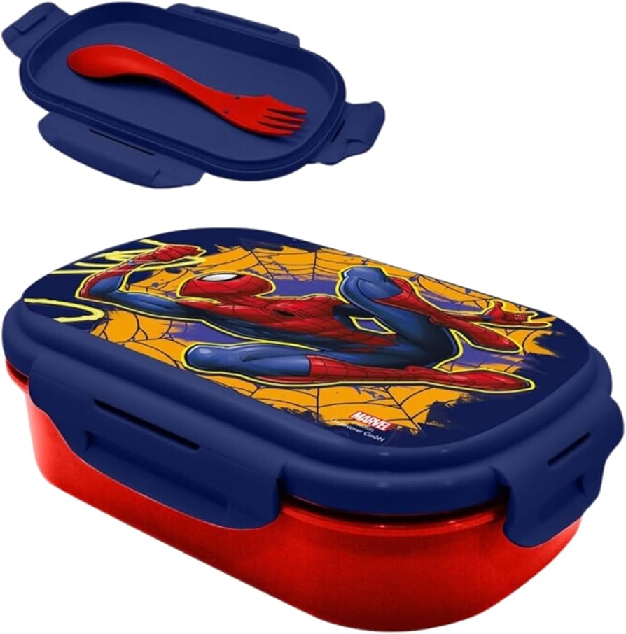 Spiderman Web-Slinger Sandwich Box & Cutlery Set