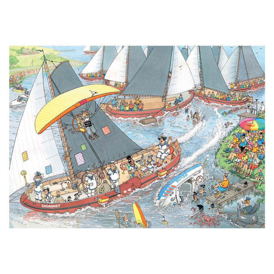 Jan van Haastaren The Cheese Market & Sailboat Race 1000pcs 2x1 Puzzle