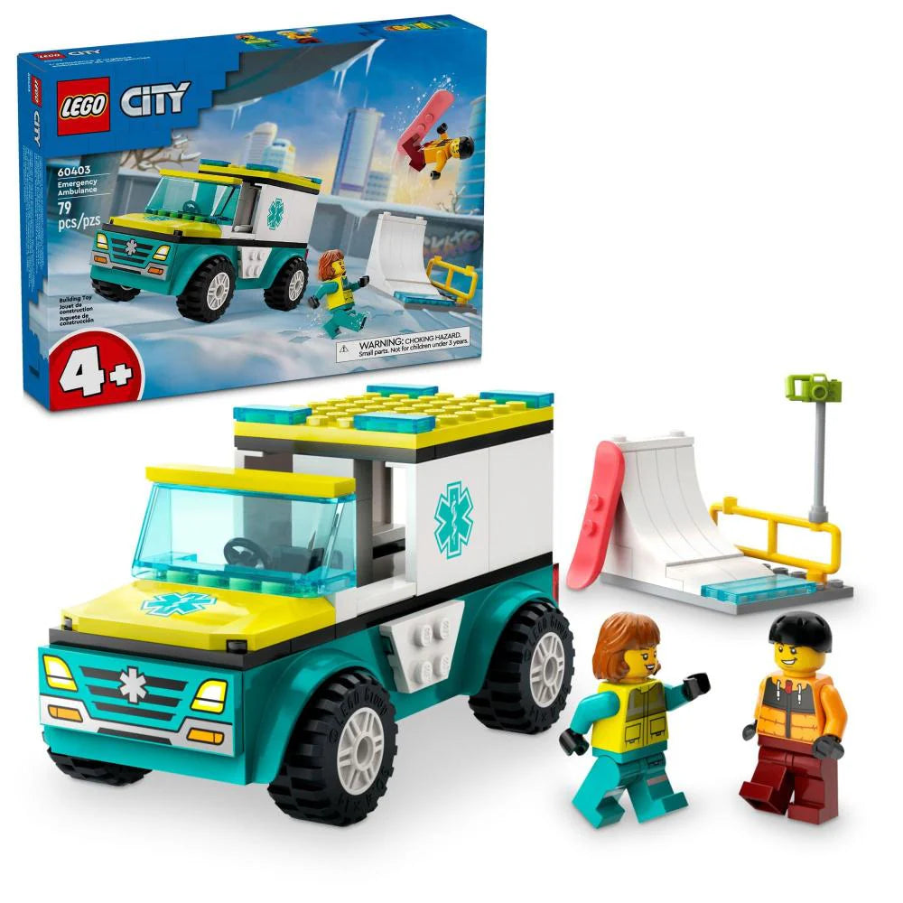 Lego City 60403 Emergency Ambulance & Snowboarder