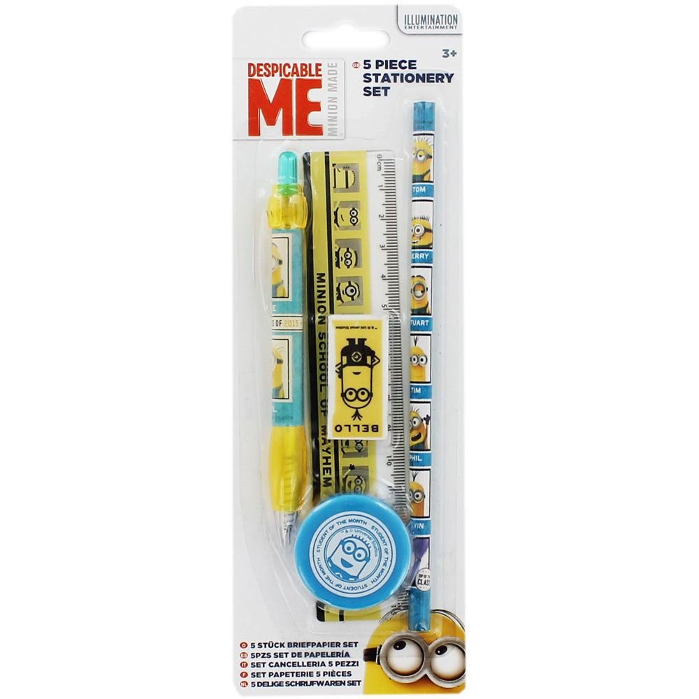 Minions stationery set of 5 pieces