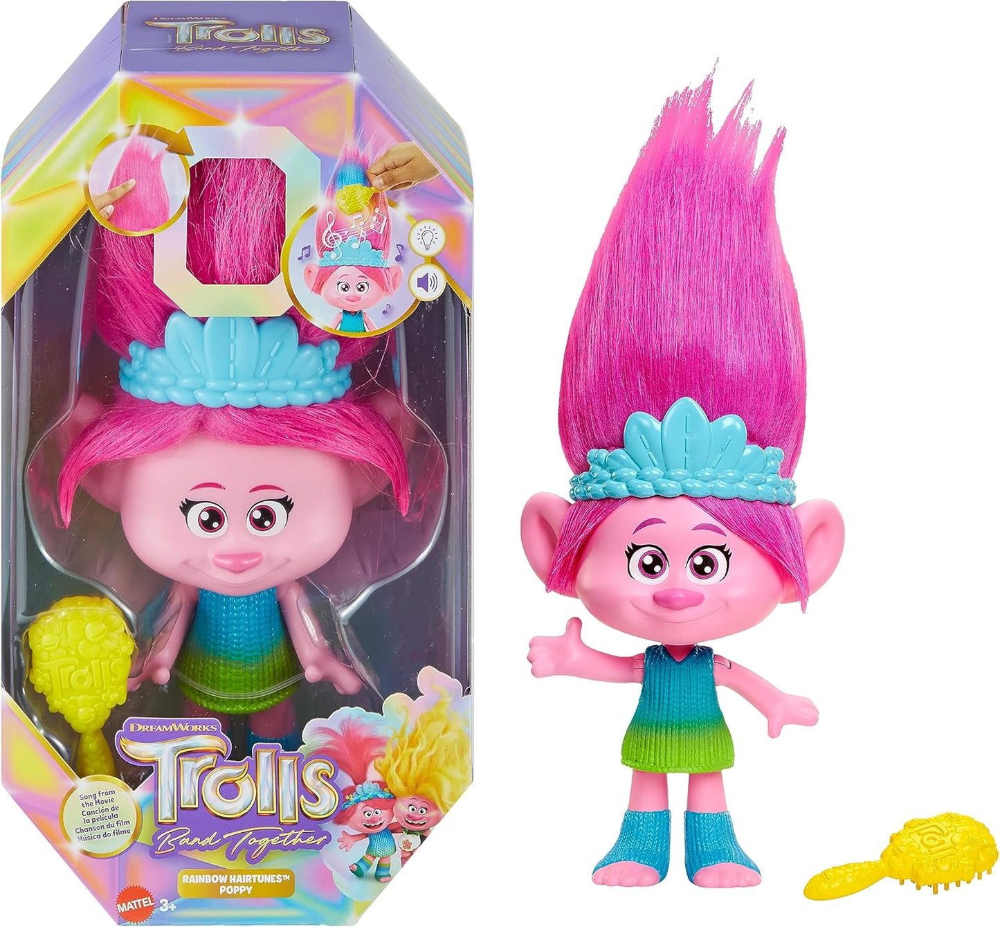 Trolls Hair Pops Surprise Interactive Poppy Plush