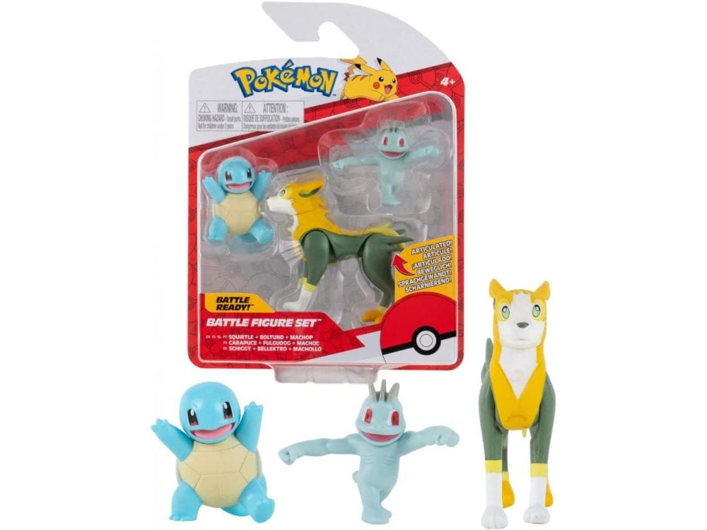 Pokemon Battle Set - Squirtle, Boltund & Machop