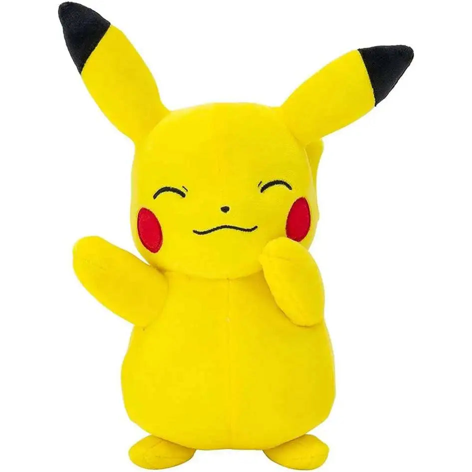 Pokemon Pikachu Closed Eyes Smiling Plush 20cm