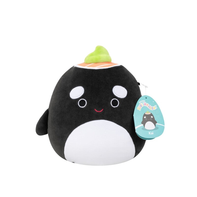 Squishmallows 7.5 Inch Kai Black Sushi Soft Toy