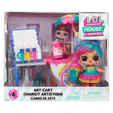 LOL Surprise OMG House of Surprises Art Cart Playset with Splatters Collectible Doll