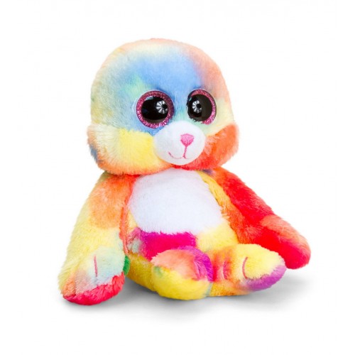 Keel Toys Animotsu 15cm Rainbow Seal Beanie Cuddly Soft Toy Plush