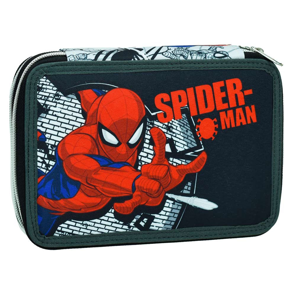 Spiderman Wall filled pencil case 2 layers