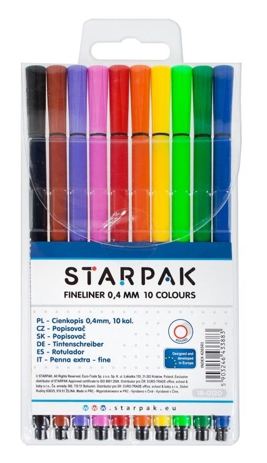 Thin Pen Set 10 wheels thin round pen 0.4