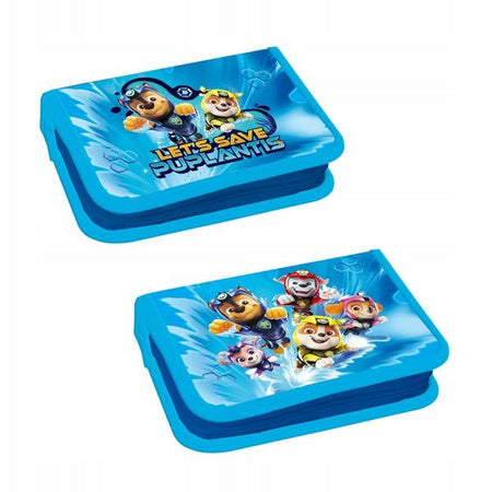 Paw Patrol pencil case 1 zipper 2 flaps aqua