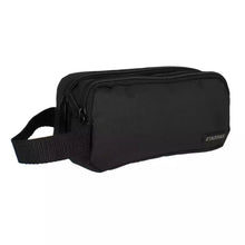 Pencil sachet 2 Zips Black