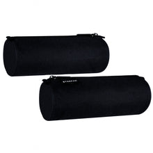 Tube pencil case 1 zipper Black