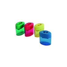 Pencil sharpener 2 holes with plastic tank
