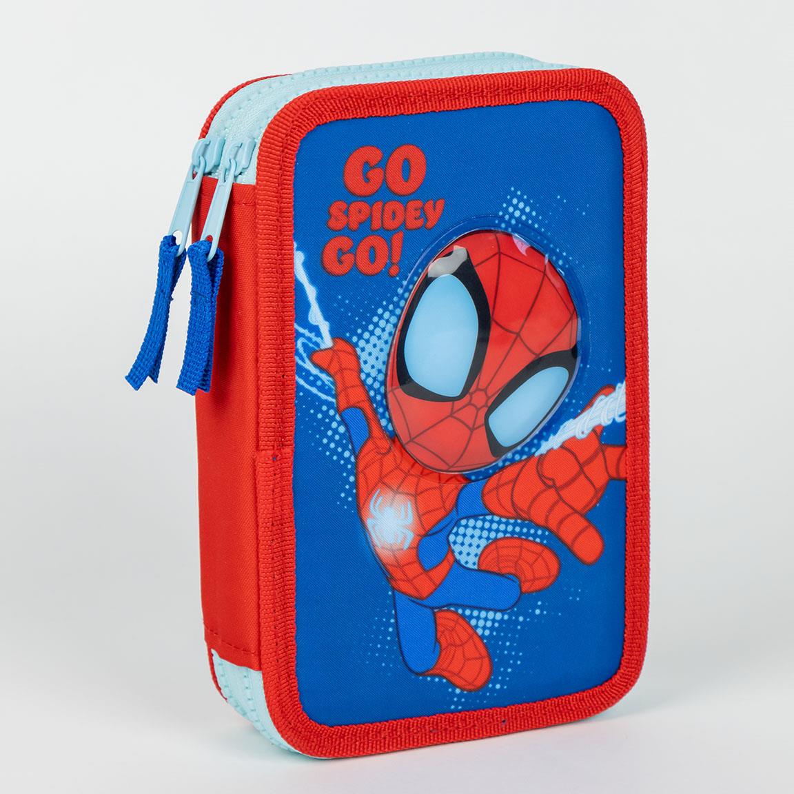 Spiderman Spidey filled two-level pencil case