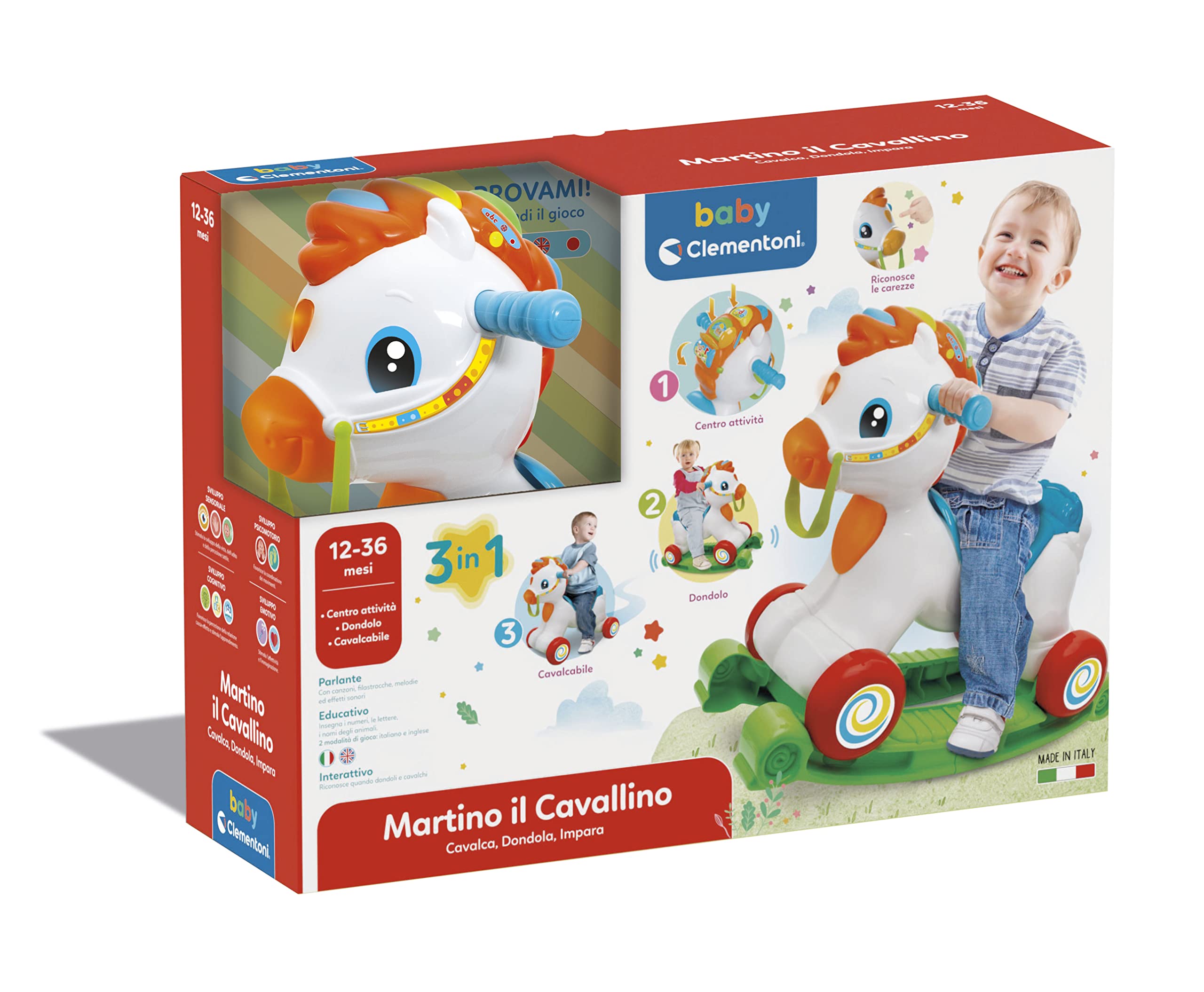 Baby Clementoni Martino Galloping Ride-On Baby Toy – Popit Kingdom