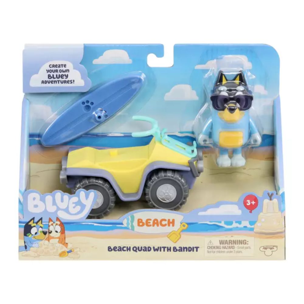 Bluey Beach Quad with Bandit Vehicle and Figure
