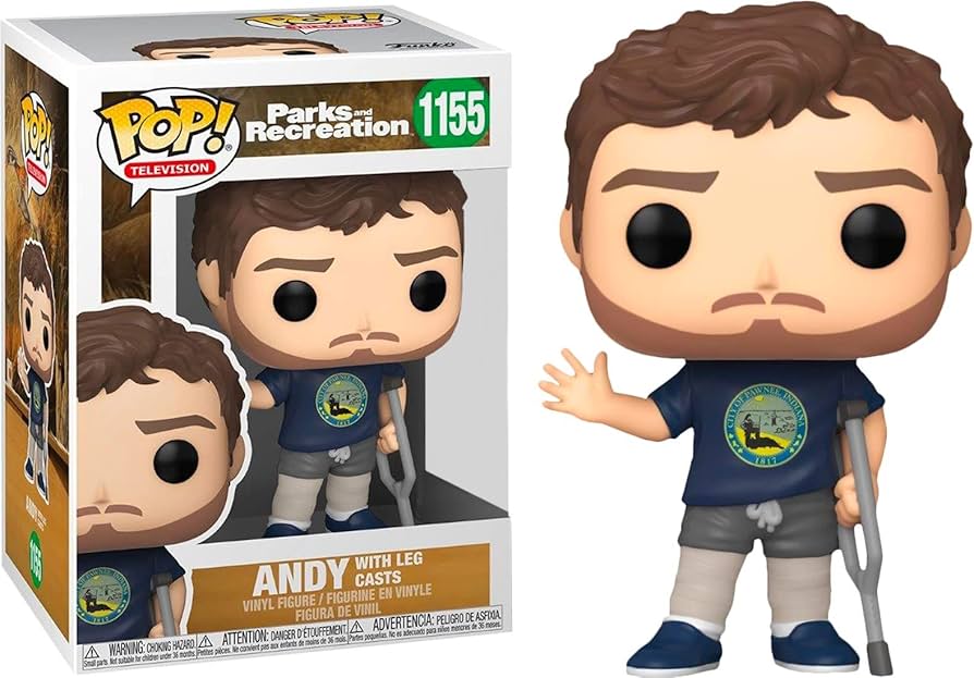 Funko POP! Parks & Recreation Andy with Leg Cast