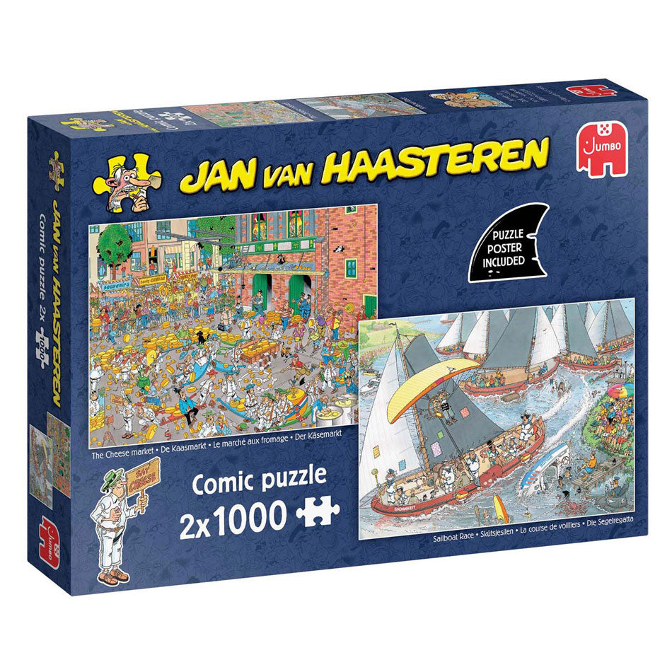 Jan van Haastaren The Cheese Market & Sailboat Race 1000pcs 2x1  Puzzle