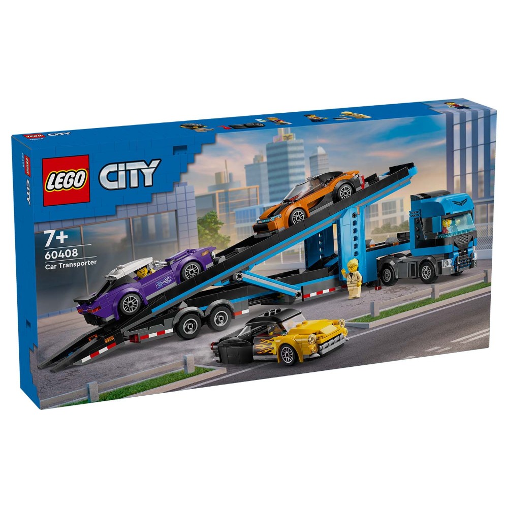 LEGO City 60408 Car Transporter Truck with Sports Cars