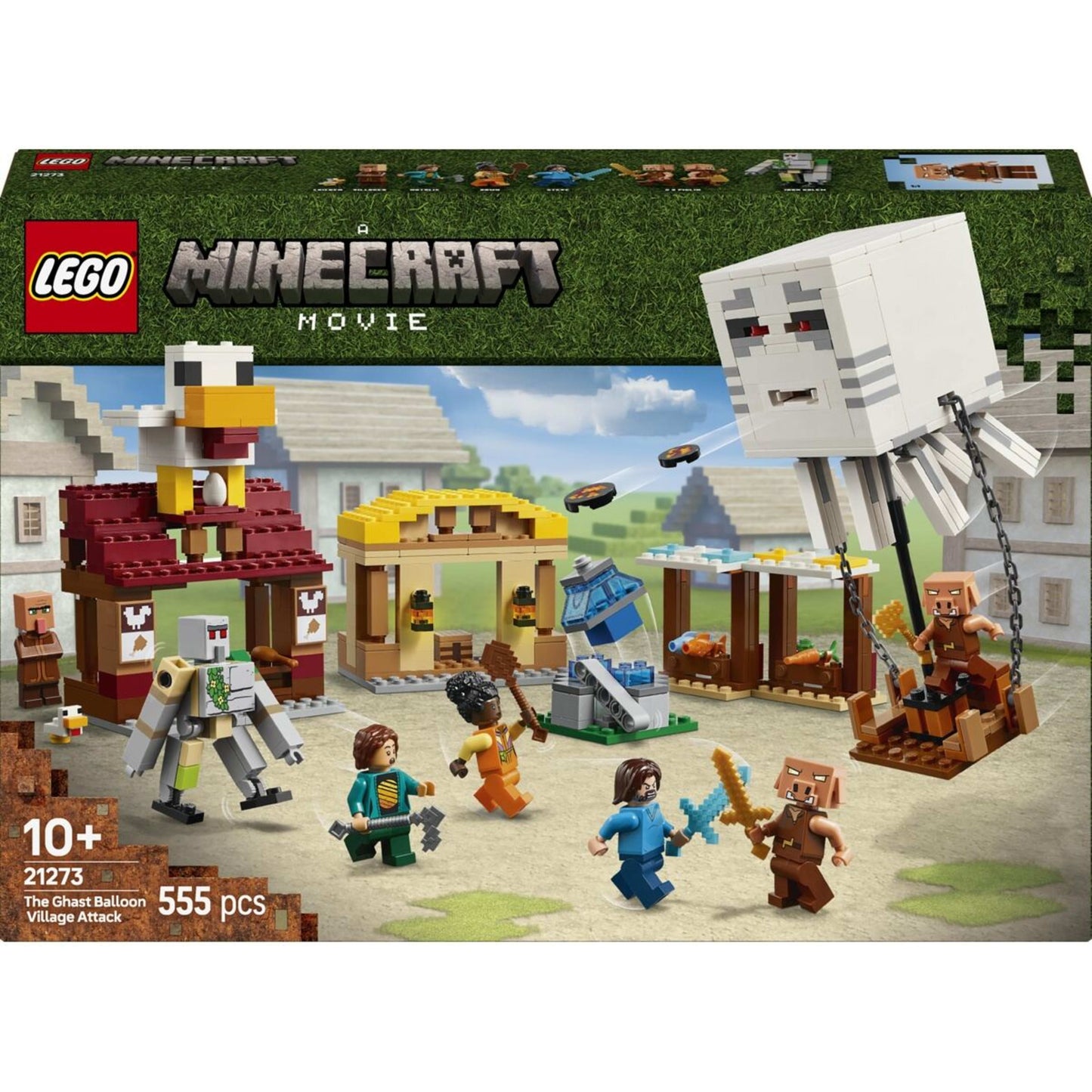 LEGO Minecraft 21273 The Ghast Balloon Village Attack