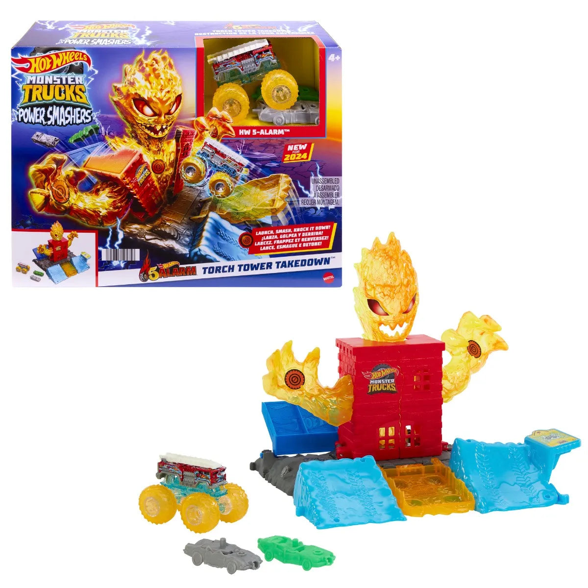 Hot Wheels Power Smashers 5 Alarms Tower Smash Out