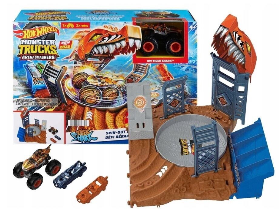 Hot Wheels Monster Trucks Tiger Shark Spin Out