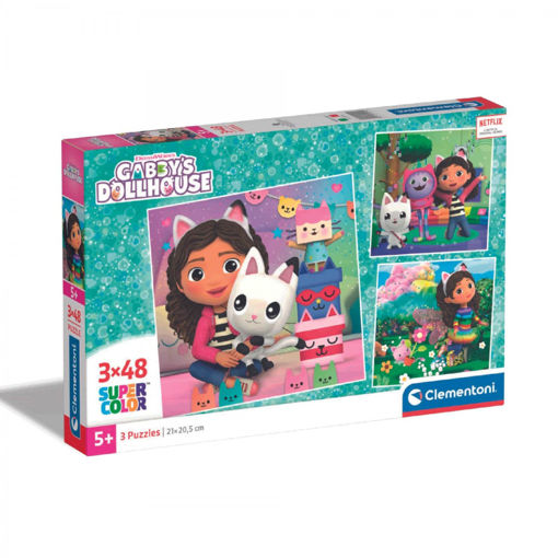 Picture of Gabbys Dollhouse Puzzle 3 X 48 Pieces